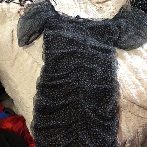 Floral pattern mini dress